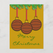 Kerst basketbal Briefkaart (Voorkant)