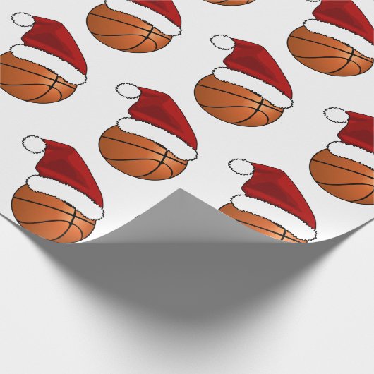 Kerst Basketbal Cadeaupapier (Hoek)