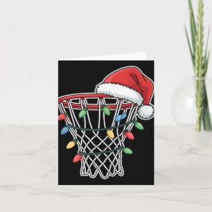 Kerst Basketbal Hoop Feestelijke Vakantie Xmas Tan Kaart