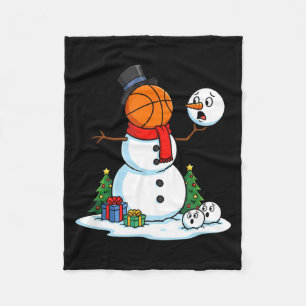 Kerst Basketbal Sinterklaas Rendier Elf Kunstwerk Fleece Deken