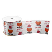 Kerst Basketbal Sport Ball Aangepaste naam Satijnen Lint (Spoel)