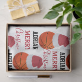 Kerst Basketbal Sport Ball Aangepaste naam Tissuepapier (Geschenk)