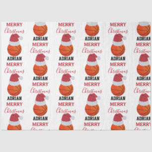 Kerst Basketbal Sport Ball Aangepaste naam Tissuepapier