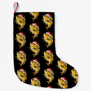Kerst Bass Vis Santa Hoed Lichten Vissen Xmas Kleine Kerstsok
