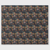 Kerst-Basset Hound in Hondenhok Cadeaupapier (Vlak)