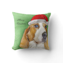 kerst Basset Hound kussen