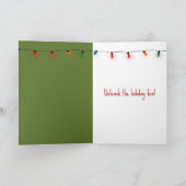 Kerst Basset Hound met Candy Cane Bone Feestdagen Kaart (Binnen)