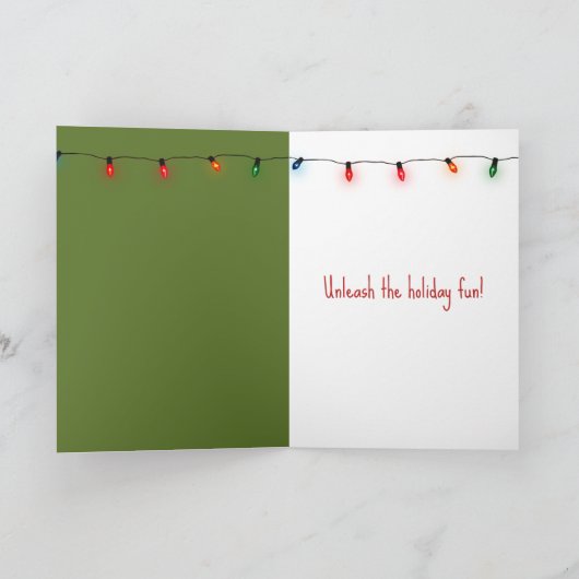 Kerst Basset Hound met Candy Cane Bone Feestdagen Kaart (Binnen)