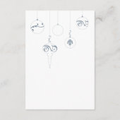 Kerst Bauble Ornamenten Winterblauw Informatiekaartje (Achterkant)