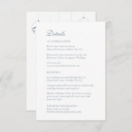 Kerst Bauble Ornamenten Winterblauw Informatiekaartje