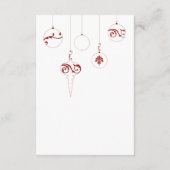 Kerst Bauble Ornamenten Winterrood Informatiekaartje (Achterkant)