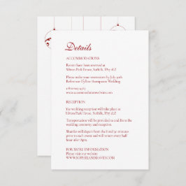 Kerst Bauble Ornamenten Winterrood Informatiekaartje