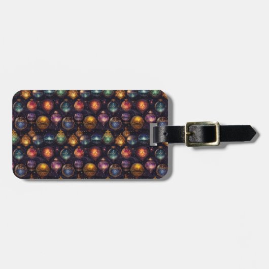 Kerst Baubles Bagagelabel (Voorkant horizontaal)