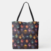 Kerst Baubles Canvas tas (Achterkant)