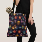 Kerst Baubles Canvas tas (Dichtbij)