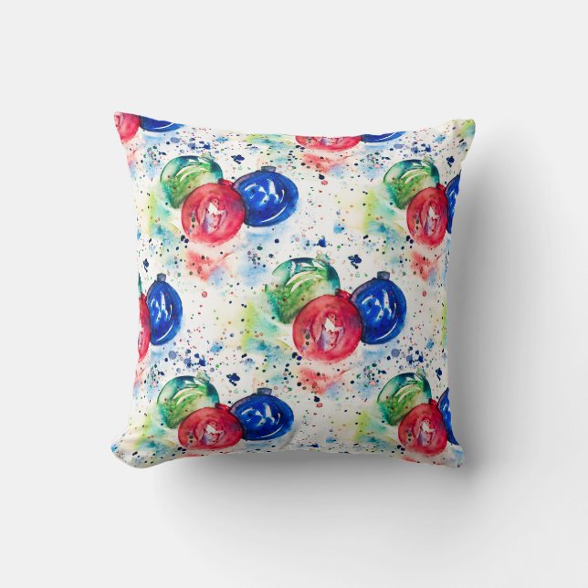 Kerst Baubles Vakantie Sierkussen (Voorkant)