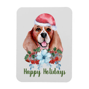 Kerst Beagle Aanpasbare Vakantie Magneet