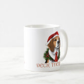 Kerst Beagle Deck de poten Koffiemok (Voorkant rechts)