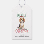 Kerst Beagle Gift Labels Cadeaulabel (Voorkant)