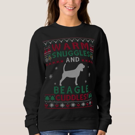 Kerst Beagle Hond Lelijke Sweater Stijl (Voorkant)