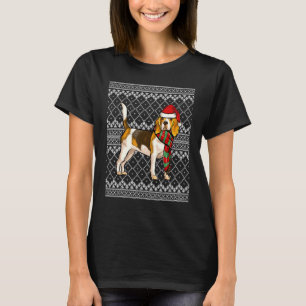 Kerst Beagle Kerstman Hoed Lelijke Kerstmis T-shirt
