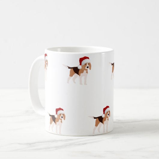 Kerst Beagle Mok (Voorkant links)