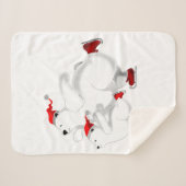 Kerst Bearts Baby Sherpa Deken  (Voorkant (horizontaal))