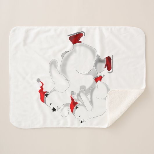 Kerst Bearts Baby Sherpa Deken  (Voorkant (horizontaal))