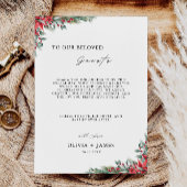 Kerst bedankbrief, briefje servet menu