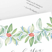 Kerst Bedankt Kaarten Waterverf Groen Notitiekaartje