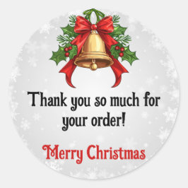 Kerst Bedankt Klant Ronde Sticker