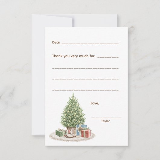 Kerst Bedankt, vul de lege kaart in (Voorkant)