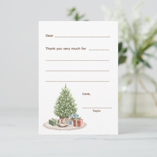 Kerst Bedankt, vul de lege kaart in (Staand voorkant)