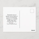 Kerst Bedrijf Logo Feestdagen Wensen Briefkaart (Achterkant)