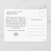 Kerst bedrijfs bedankt vakantie feestdagenkaart (Achterkant)