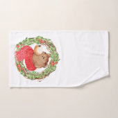 Kerst Beer en krans Bad Handdoek (Handdoek)