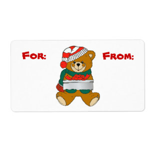 Kerst Beer Gift Label Label