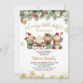 Kerst Beer Meisje Santa Baby shower Kaart (Voorkant)