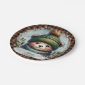 Kerst Beer Papieren Borden Papieren Bordje (Gekanteld)