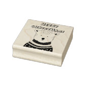 Kerst Beer Rubber Stamp Rubberstempel (Stempel)