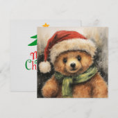 Kerst Beer Wenskaart Feestdagenkaart (Voorkant / Achterkant)