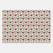 Kerst Beer Wrapping Papier set van 3 Inpakpapier Vel (Voorkant)