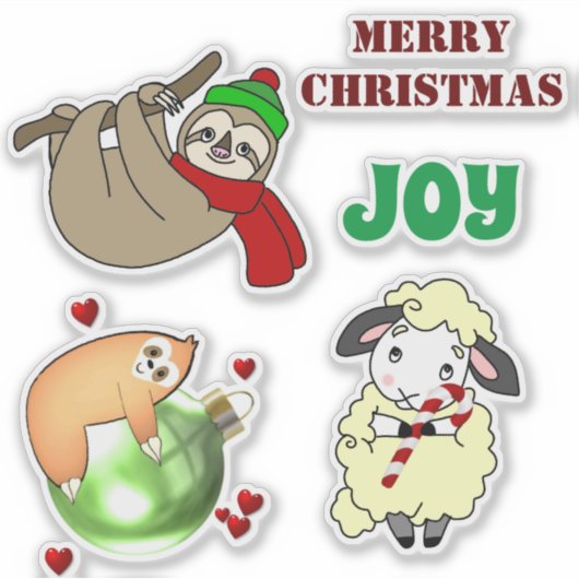 Kerst beestje stickers (Voorkant)