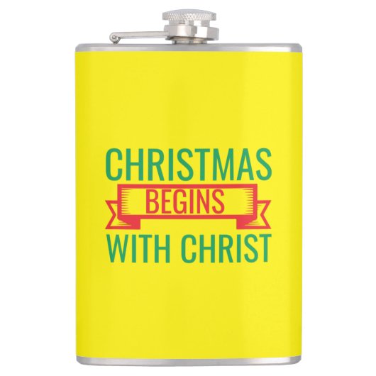 kerst begint met christus-15523 heupfles (Voorkant)