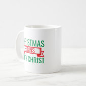 kerst begint met christus-15523 koffiemok (Voorkant links)