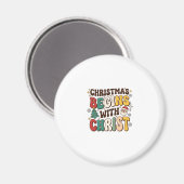 Kerst begint met Christus Kerstboomontwerp Magneet (Voorkant / Achterkant)