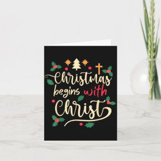 Kerst begint met Christus Kerstmis christelijk Kaart