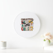 Kerst begint met Christus Santa Boomontwerp Grote Klok (Huis)