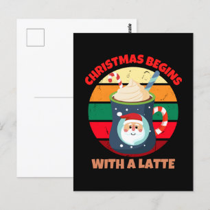 KERST BEGINT MET EEN LATTE BRIEFKAART