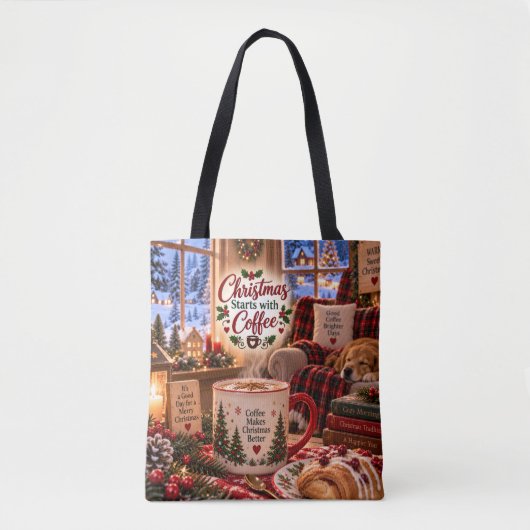 Kerst begint met koffie tas (Voorkant)
